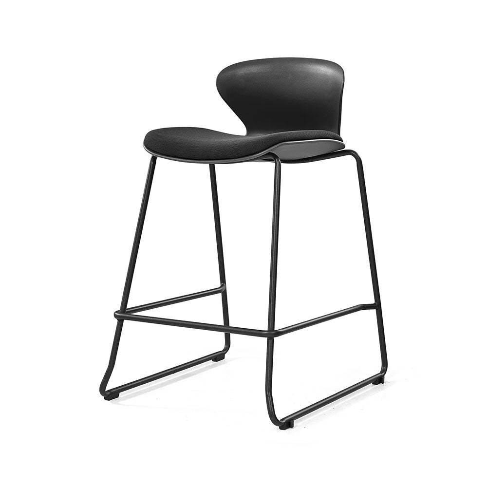 Kaleido - Stool with Black Steel Sled Frame