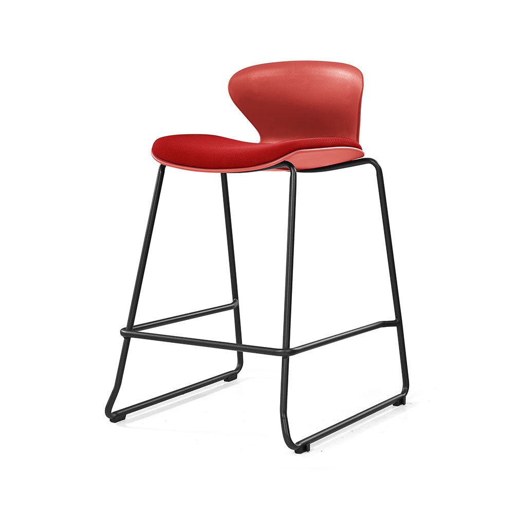 Kaleido - Stool with Black Steel Sled Frame
