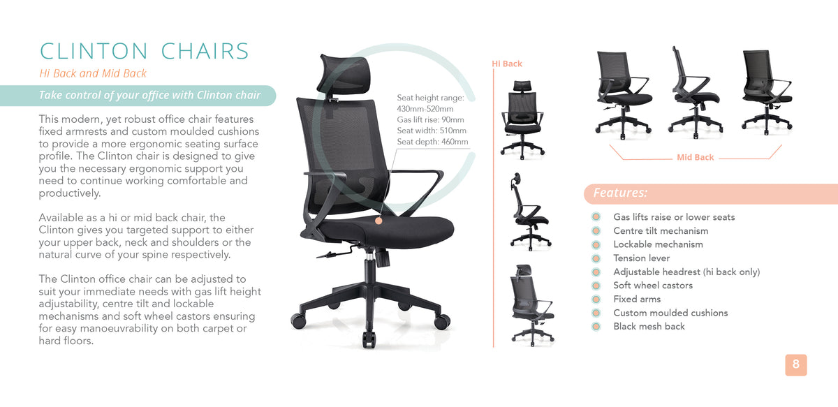Clinton Hi Back Chair