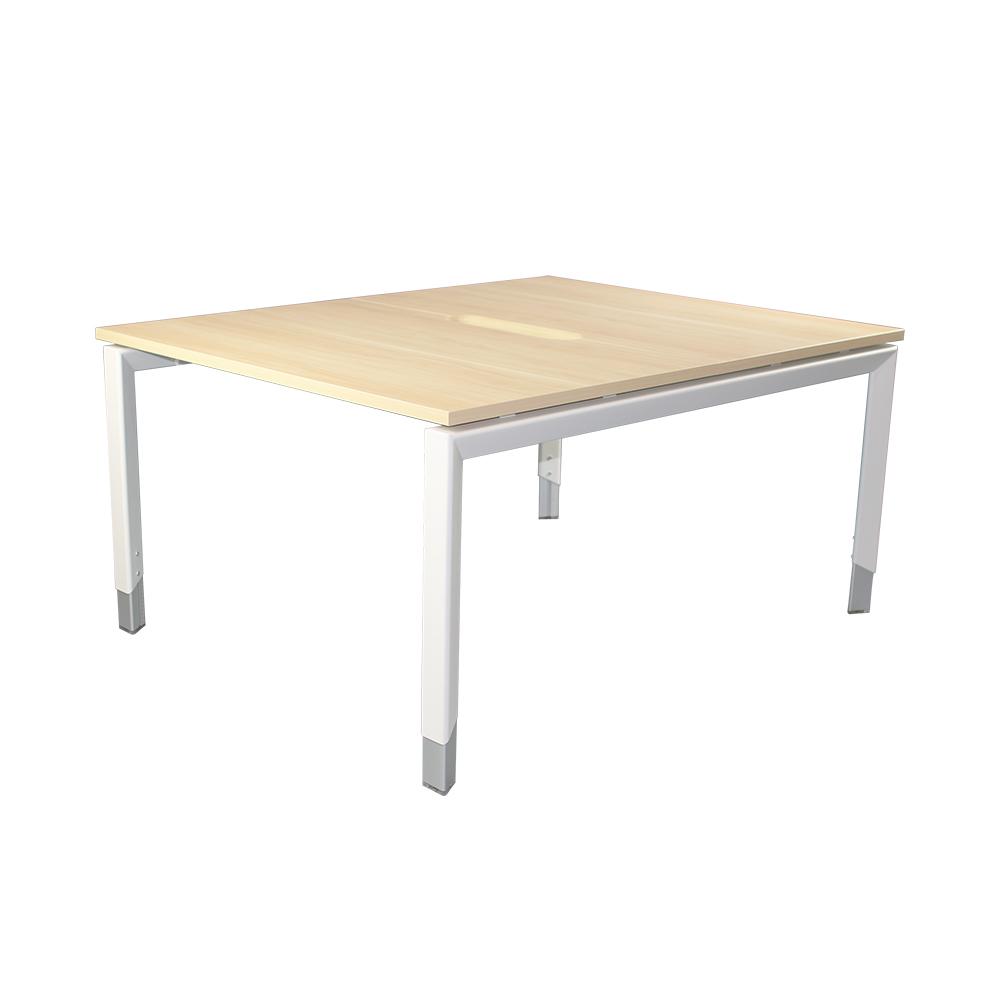 Oblique 2 Person Back to Back Desk Soft Maple