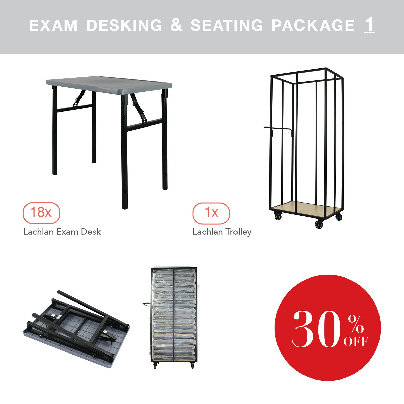 Exam Desking & Seating Package 1