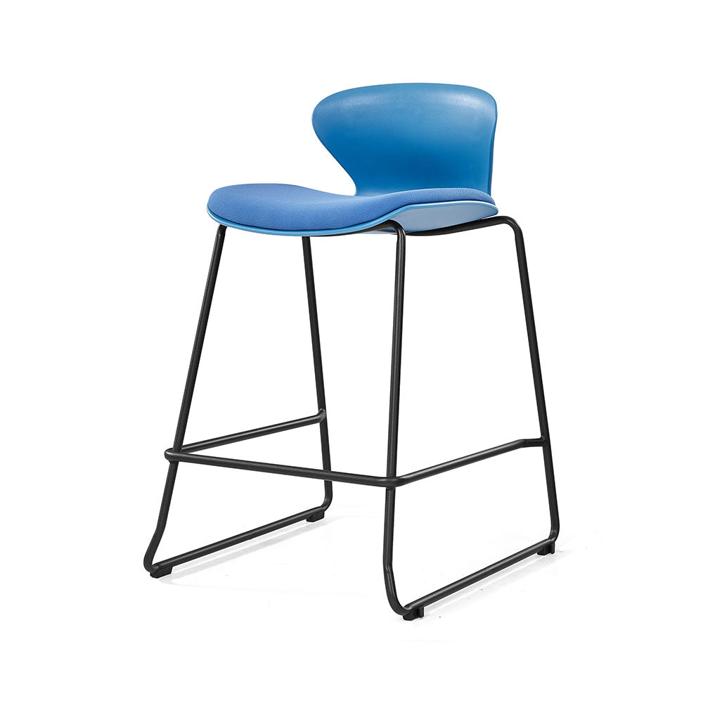 Kaleido - Stool with Black Steel Sled Frame