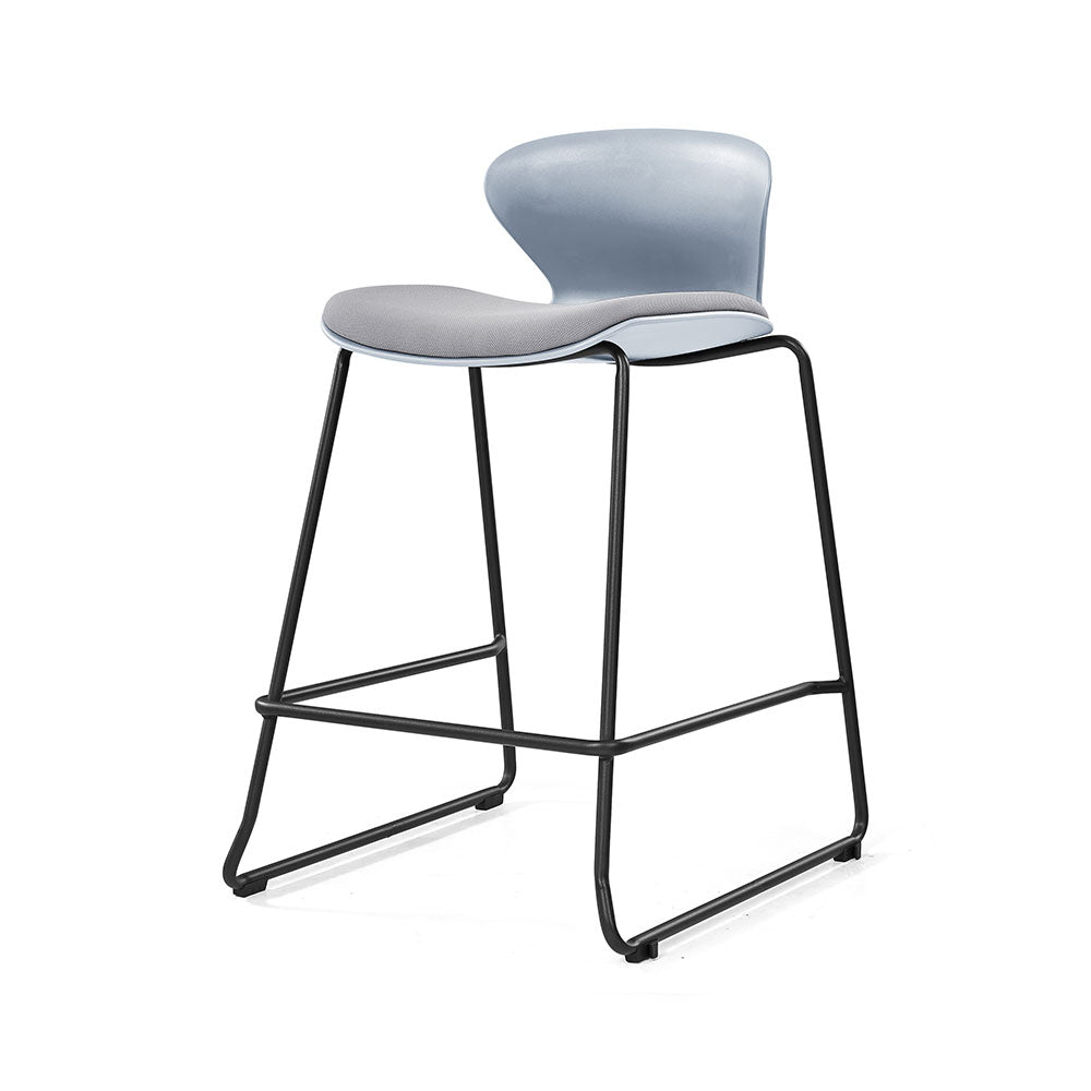 Kaleido - Stool with Black Steel Sled Frame