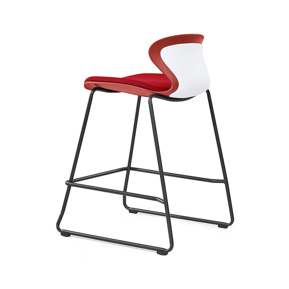 Kaleido - Stool with Black Steel Sled Frame