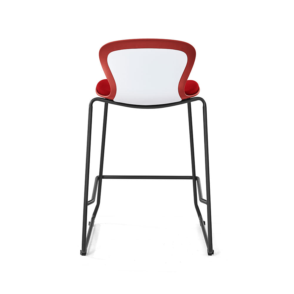 Kaleido - Stool with Black Steel Sled Frame