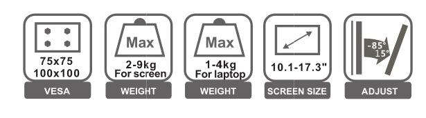 Rapier Single &amp; Double Monitor Arms