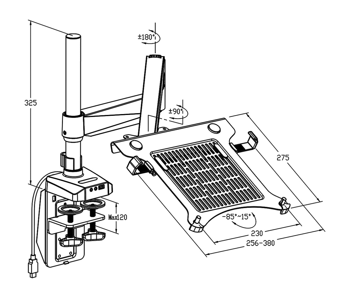 Rapier Single &amp; Double Monitor Arms